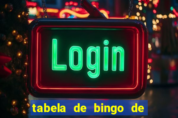 tabela de bingo de 1 a 100